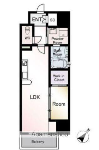 サニークレスト山王公園(1LDK/11階)の間取り写真