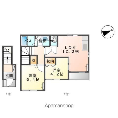クルール(2LDK/2階)の間取り写真