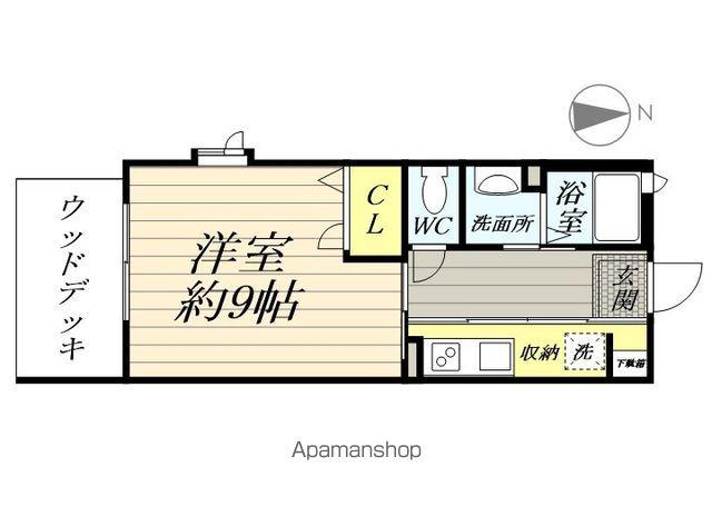 ロイヤルトム(1K/1階)の間取り写真