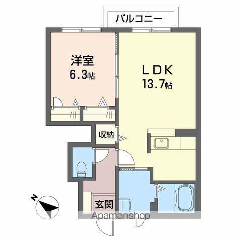 ブランドールOHNO(1LDK/1階)の間取り写真