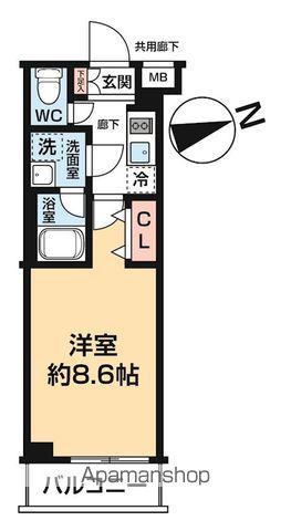 ARCOBALENO OHANAJAYA(1K/1階)の間取り写真