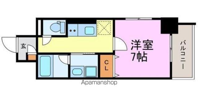 RAFFLE OZONEⅡ -サウス GARDEN-(1K/2階)の間取り写真