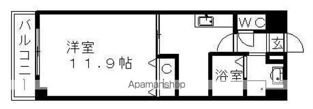 ドゥ カンパーニュ(1K/2階)の間取り写真