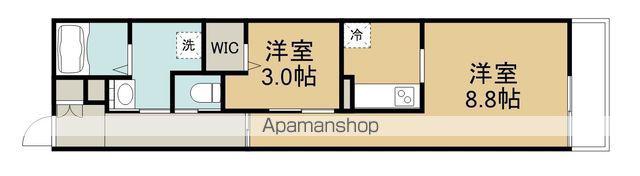 ENZIN明磧(1LDK/1階)の間取り写真