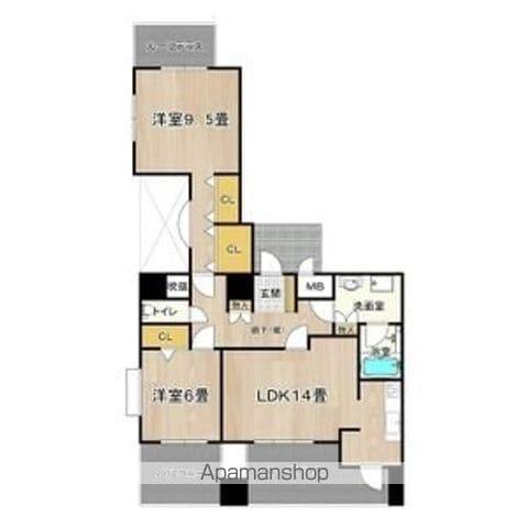 ビレッジアール大淀南(2LDK/8階)の間取り写真