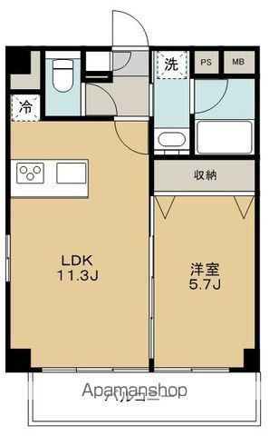 ラ・グランヴィア(1LDK/2階)の間取り写真