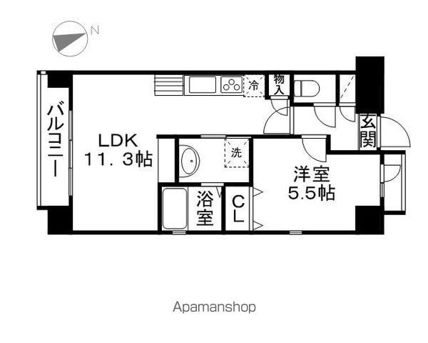 ANGELINA(1LDK/5階)の間取り写真
