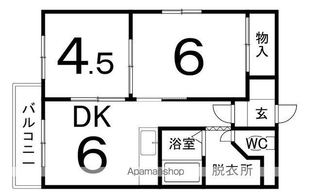 メゾンドール明星(2DK/3階)の間取り写真