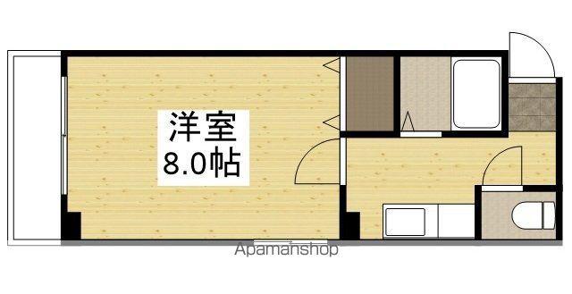 ビッグバーンズマンション清輝橋(1K/2階)の間取り写真