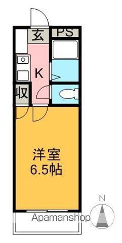 コーポはるB(1K/2階)の間取り写真