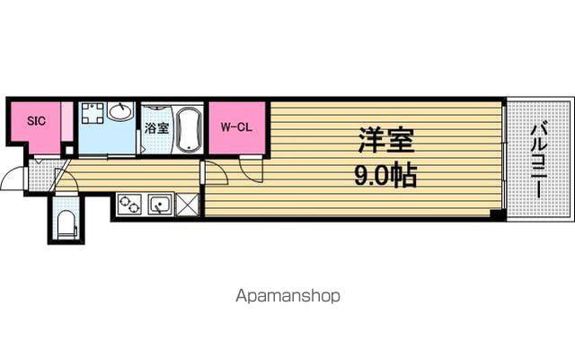 プレサンス堺筋本町駅前(1K/8階)の間取り写真