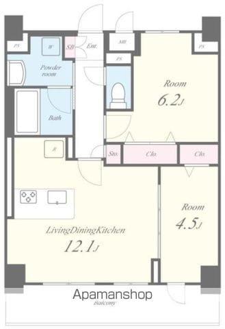 ピノ・アガタ岐阜駅前(2LDK/6階)の間取り写真