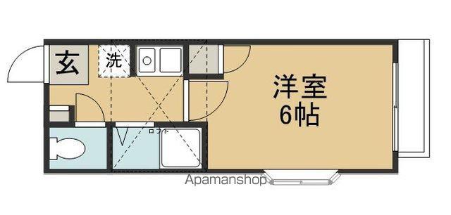 アップルハウス中山3(1K/2階)の間取り写真