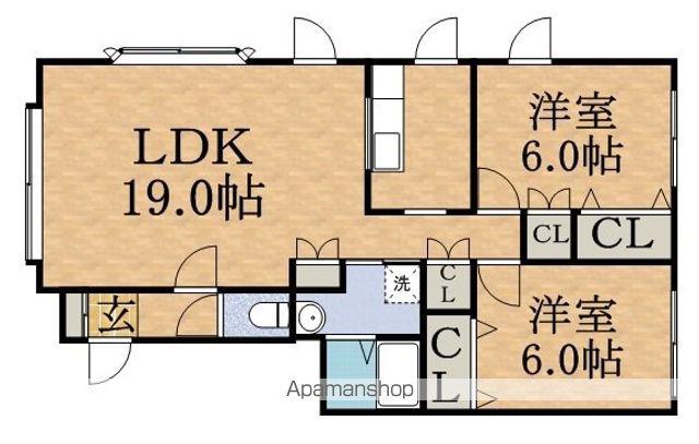 COMFY N28(2LDK/3階)の間取り写真