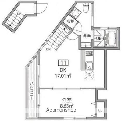 グランエッグス久我山(1DK/2階)の間取り写真