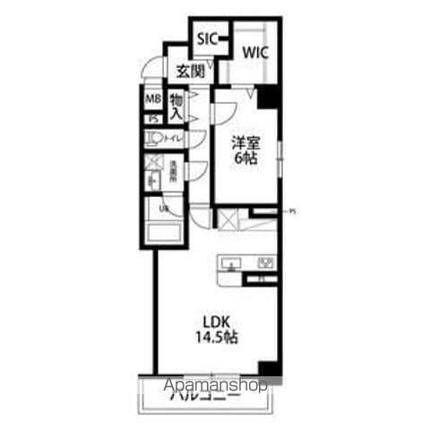 レジデンス京町通(1LDK/3階)の間取り写真