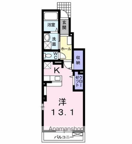 キャパシティⅢ(1K/1階)の間取り写真