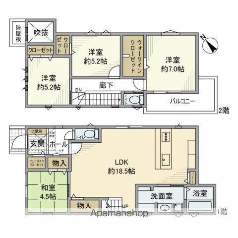 大阪モノレール本線 少路駅(大阪モノレール) 徒歩16分 2階建 築6年(4LDK)の間取り写真
