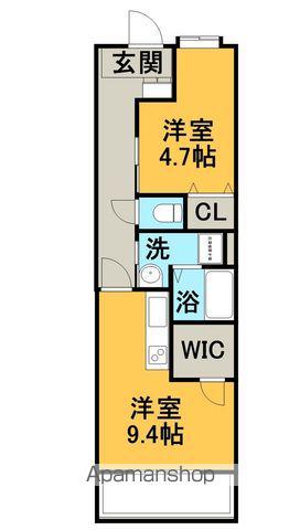 キャッスル常滑(1LDK/5階)の間取り写真