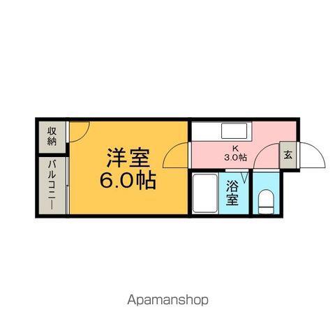 ドリームパレス井尻参番館(1K/1階)の間取り写真