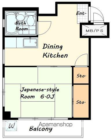 メゾン呉羽(1DK/3階)の間取り写真