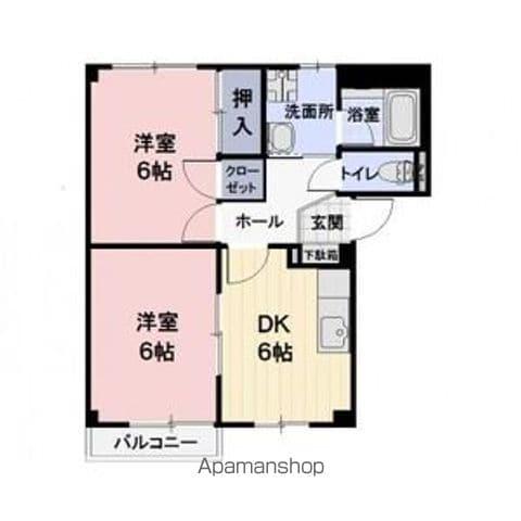 サープラスリール(2DK/1階)の間取り写真