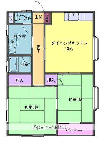 パークホーム(2DK/2階)の間取り写真