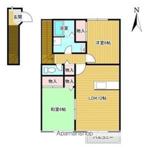 ミレニアムサン(2LDK/2階)の間取り写真