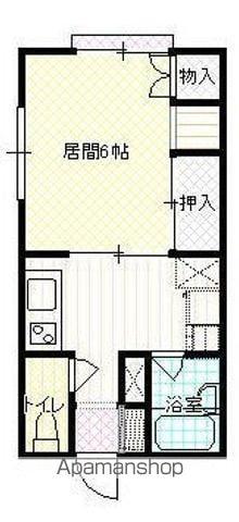 ドミールドK(1K/2階)の間取り写真