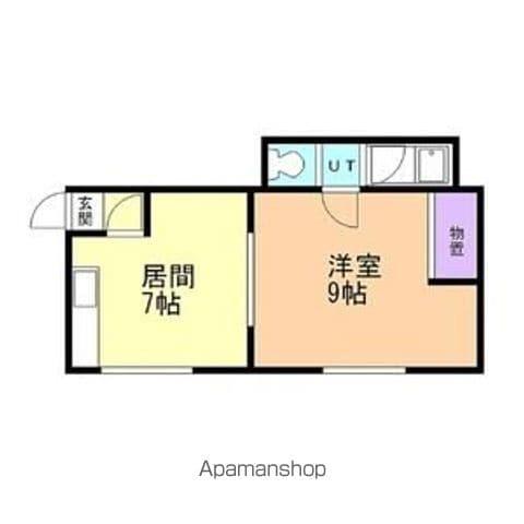 とだて荘(1DK/1階)の間取り写真