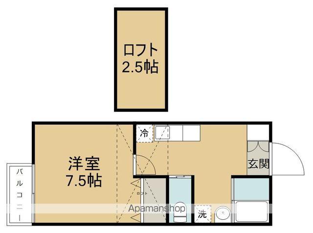 ブルーリーフⅠ(1K/2階)の間取り写真