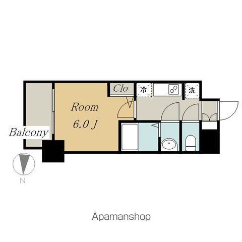 エステムコート名古屋鶴舞Ⅱレアーヴ(1K/11階)の間取り写真