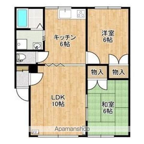 マンション岡島(2LDK/2階)の間取り写真