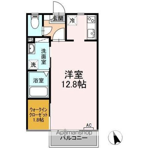 クラウン青山(ワンルーム/1階)の間取り写真