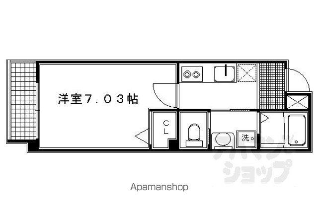 メサヴェルデ今出川(1K/5階)の間取り写真