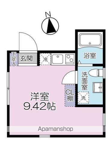 CASA BLANCHE 武蔵小山(ワンルーム/3階)の間取り写真