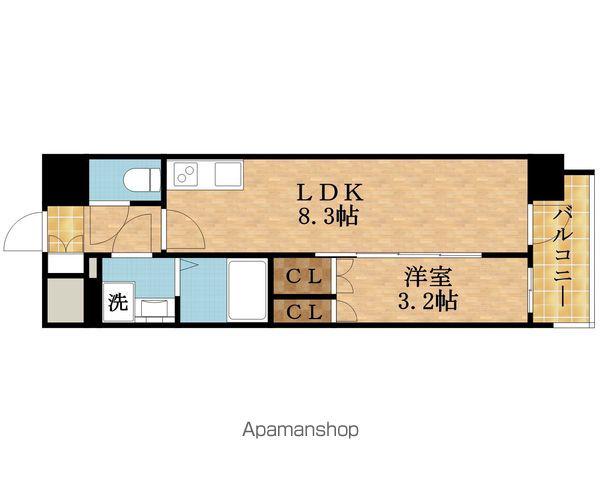 ザ・グリッド 千林レジデンス(1LDK/8階)の間取り写真