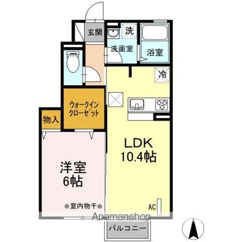タウンコーポ(1LDK/1階)の間取り写真