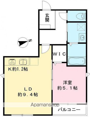 ウィステリア S(1LDK/2階)の間取り写真