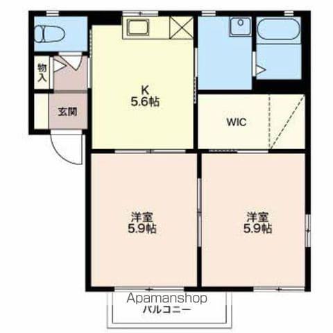 ディアスリングCD(2K/2階)の間取り写真