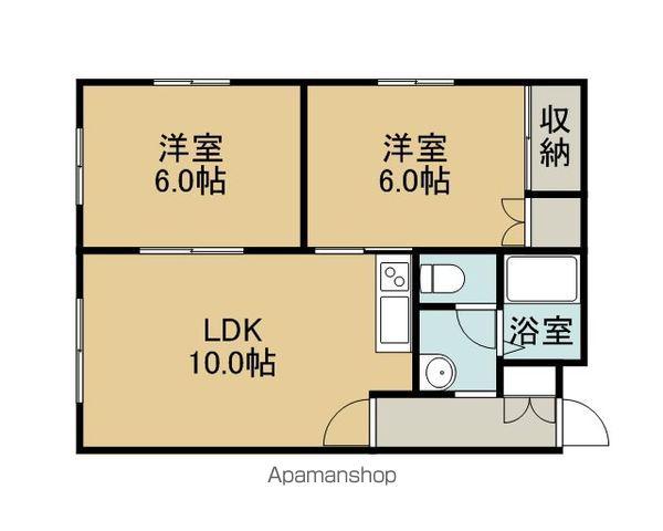 アーバン伸(2LDK/3階)の間取り写真