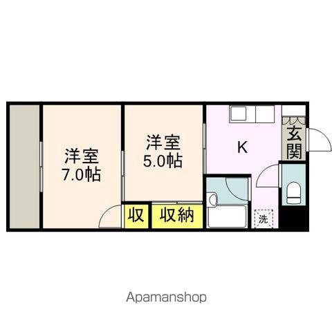 アドバンス弐番館(2K/4階)の間取り写真