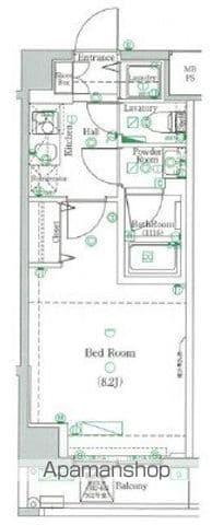 ユリカロゼ練馬(1K/1階)の間取り写真