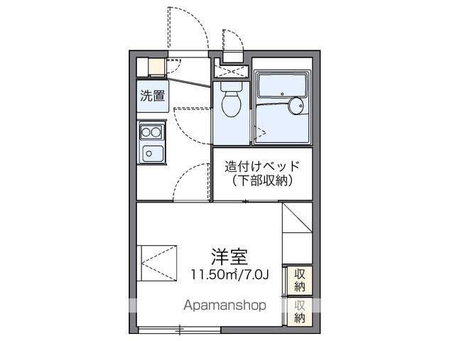 レオパレスハーベスト迫戸(1K/2階)の間取り写真