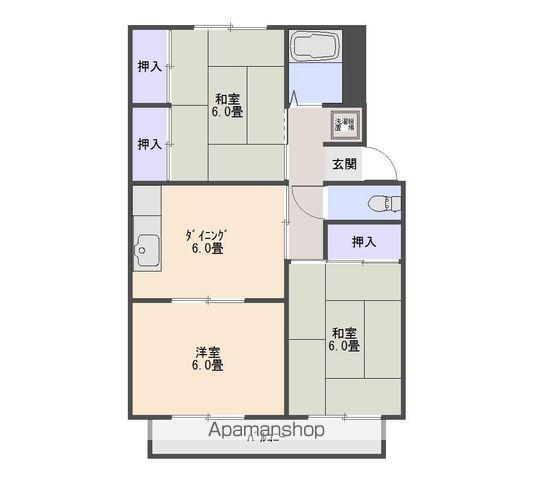 サンラウンジハイツ(3DK/2階)の間取り写真