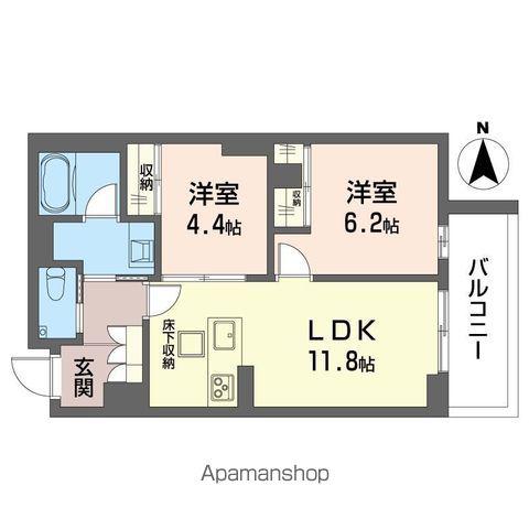 ベルクール(2LDK/1階)の間取り写真
