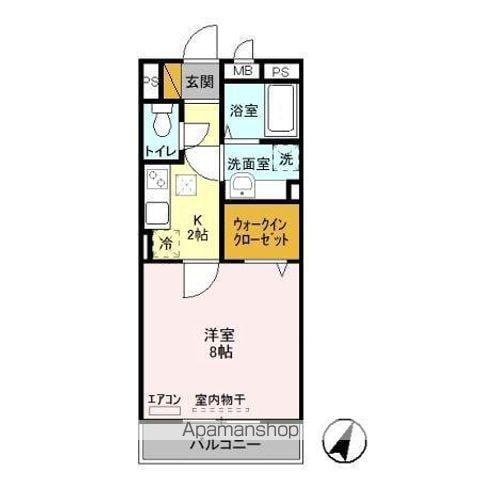 グランメール(1K/1階)の間取り写真