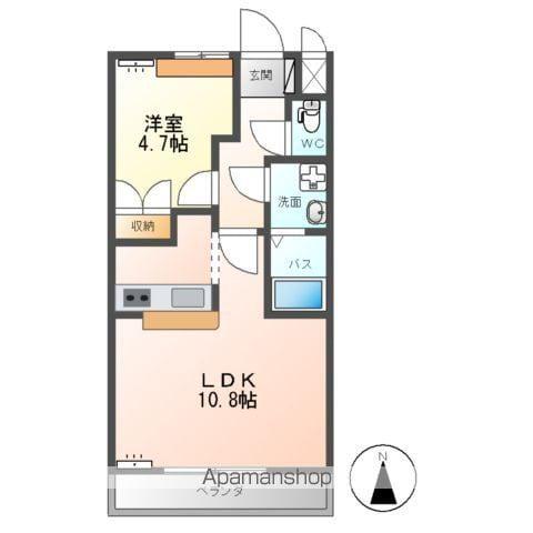 グランドール鹿嶋(1LDK/1階)の間取り写真