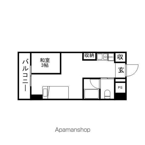 グランビア岡田(ワンルーム/8階)の間取り写真