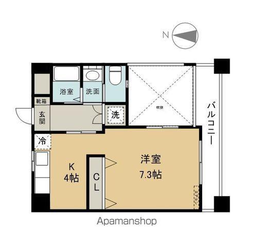 アメニックス大手町(1K/7階)の間取り写真